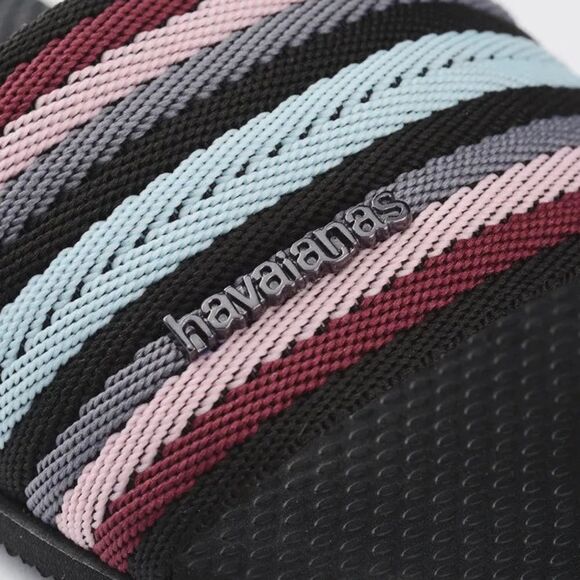 Havaianas‎ Women's You Malta Mix Slide Sandal, Size 5, Black/Multi, NWT - Picture 4 of 15